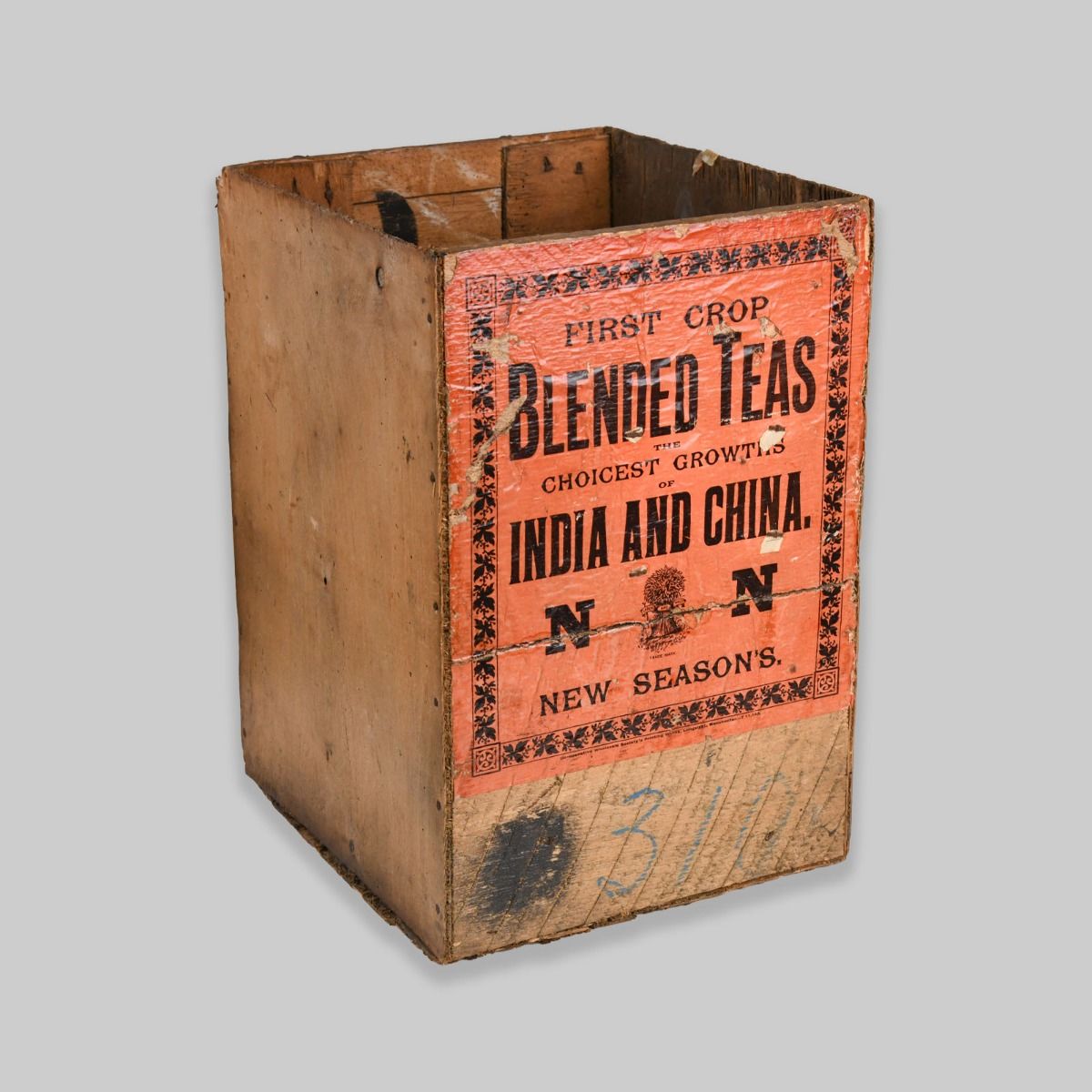 Vintage Early 1900s Wooden Tea Crate