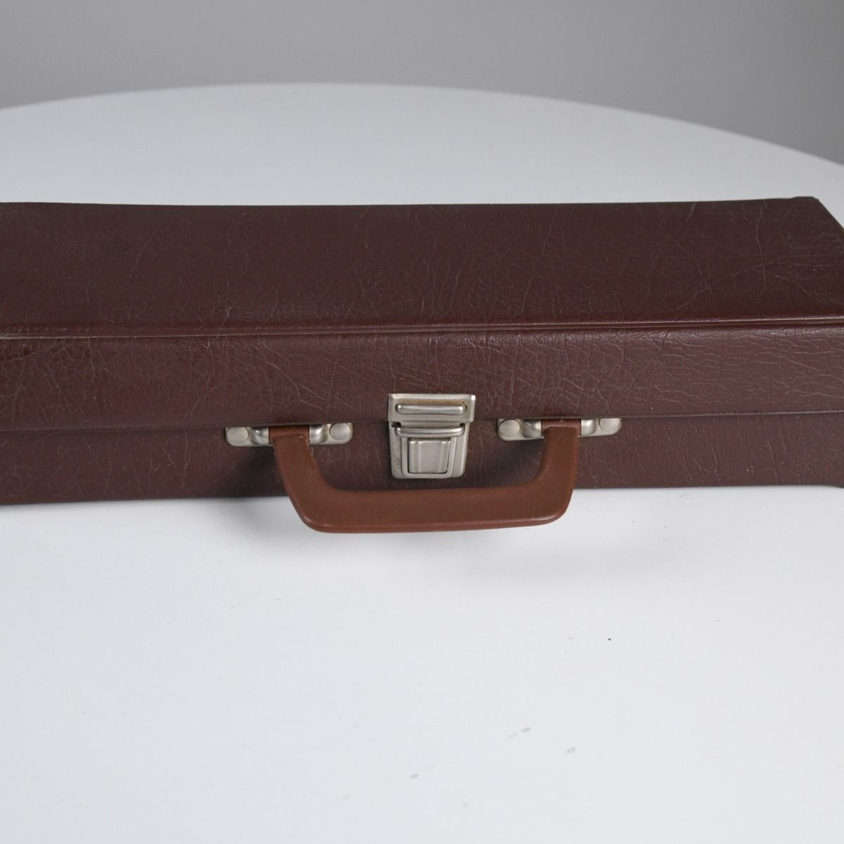 Vintage 1980s Brown Cassette Tape Storage Case