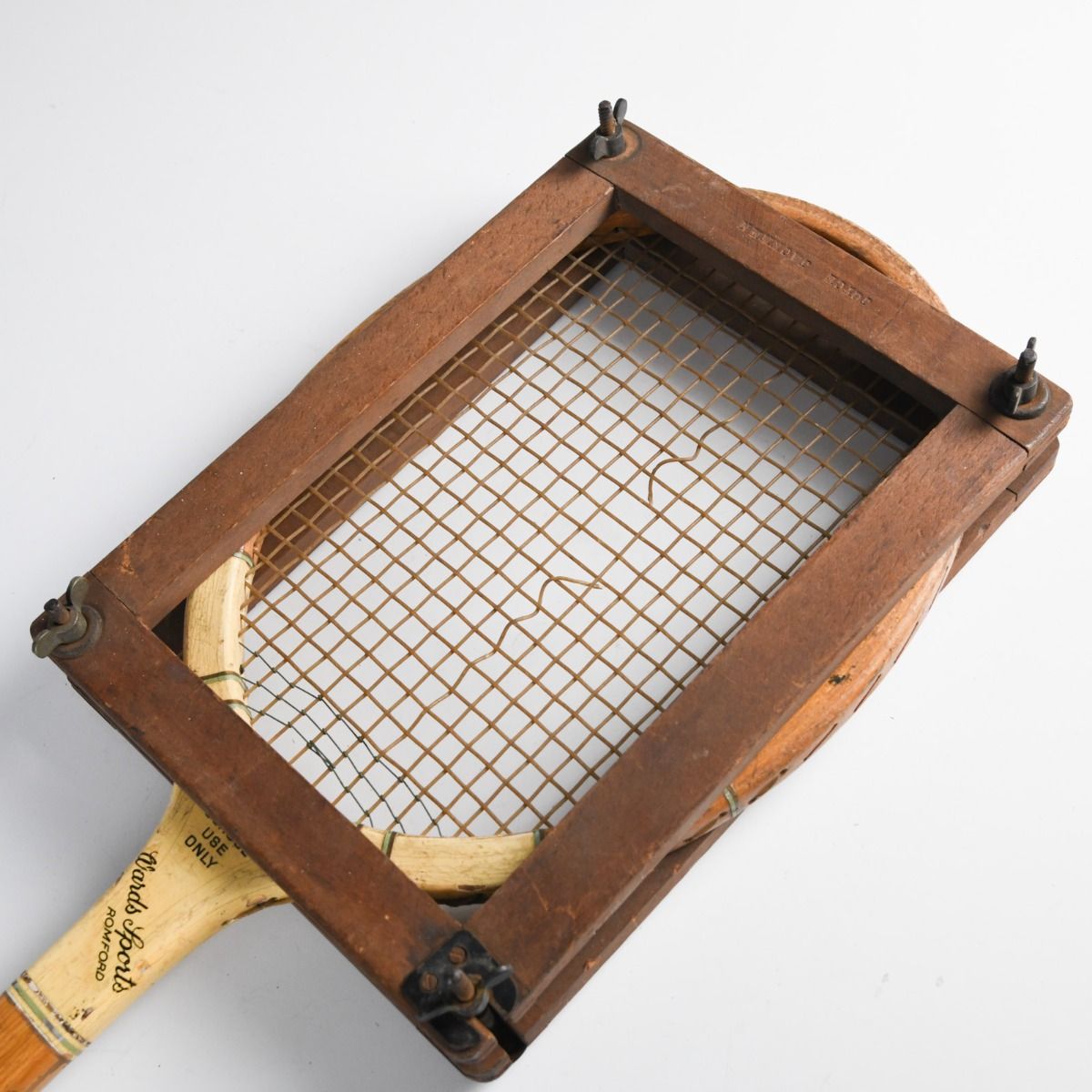 Vintage Dunlop Wooden Tennis Racket with Frame