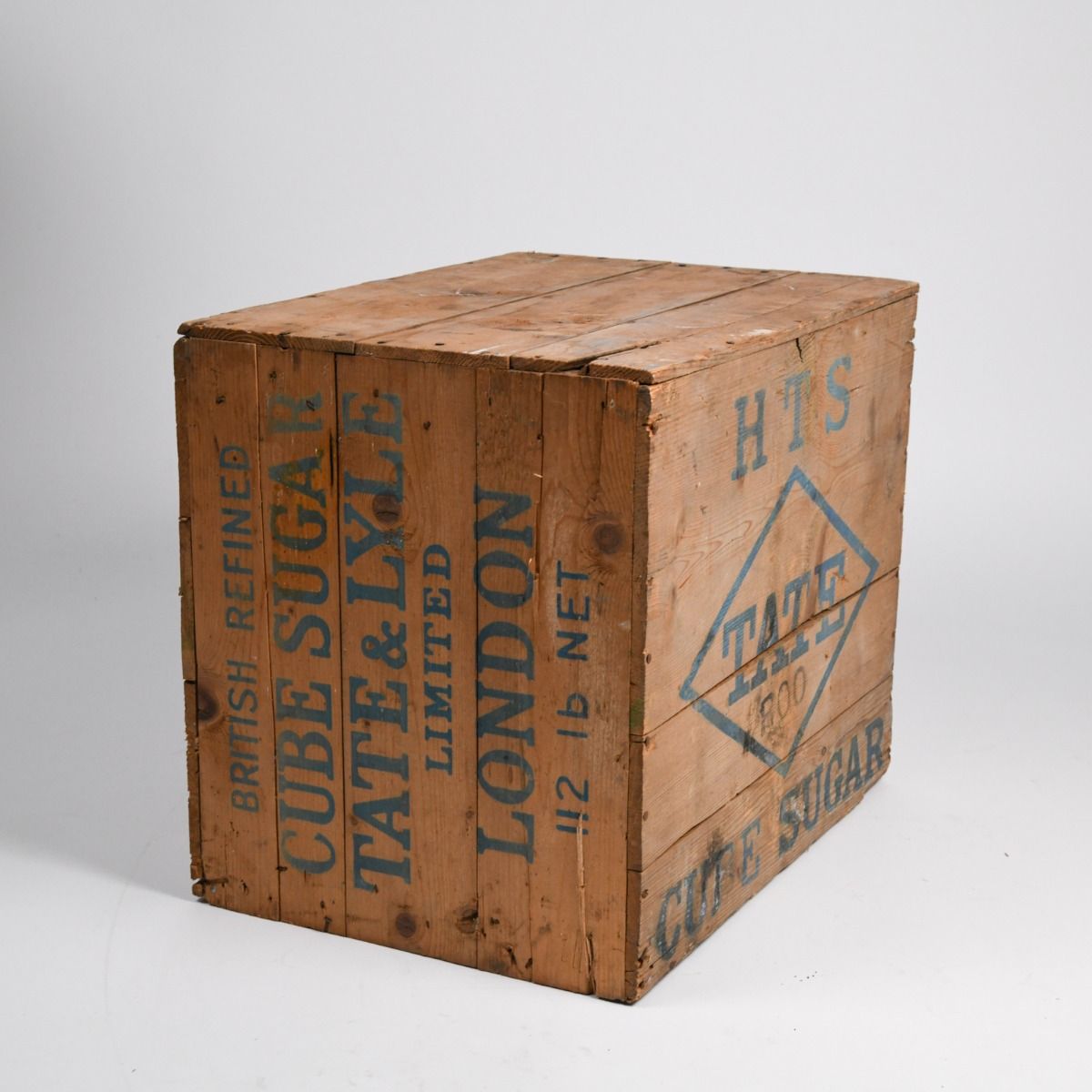 Vintage Tate & Lyle Mid-Century Wooden Sugar Storage Crate
