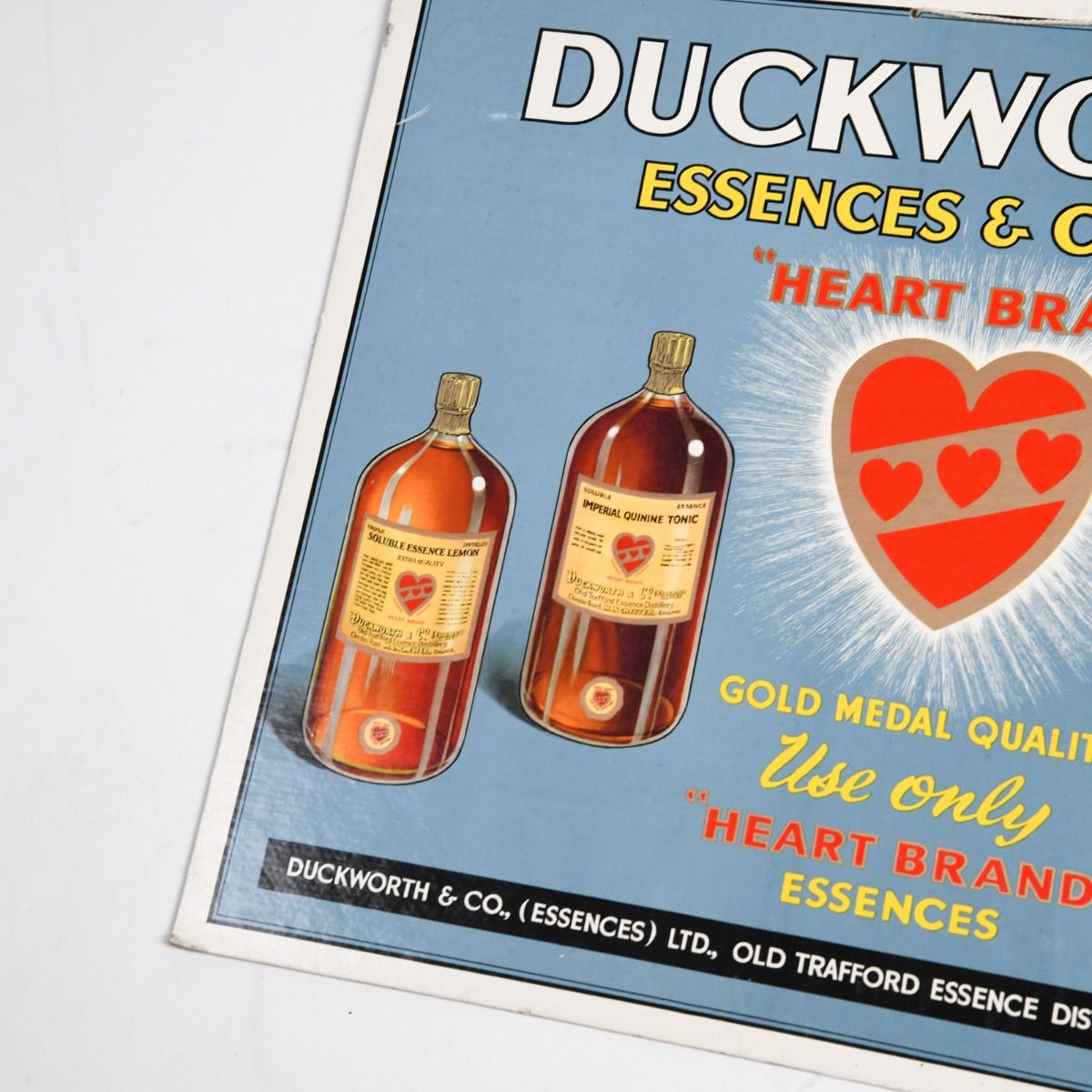 Vintage 1950s Duckworths Essences & Colours Shop Display Show Card