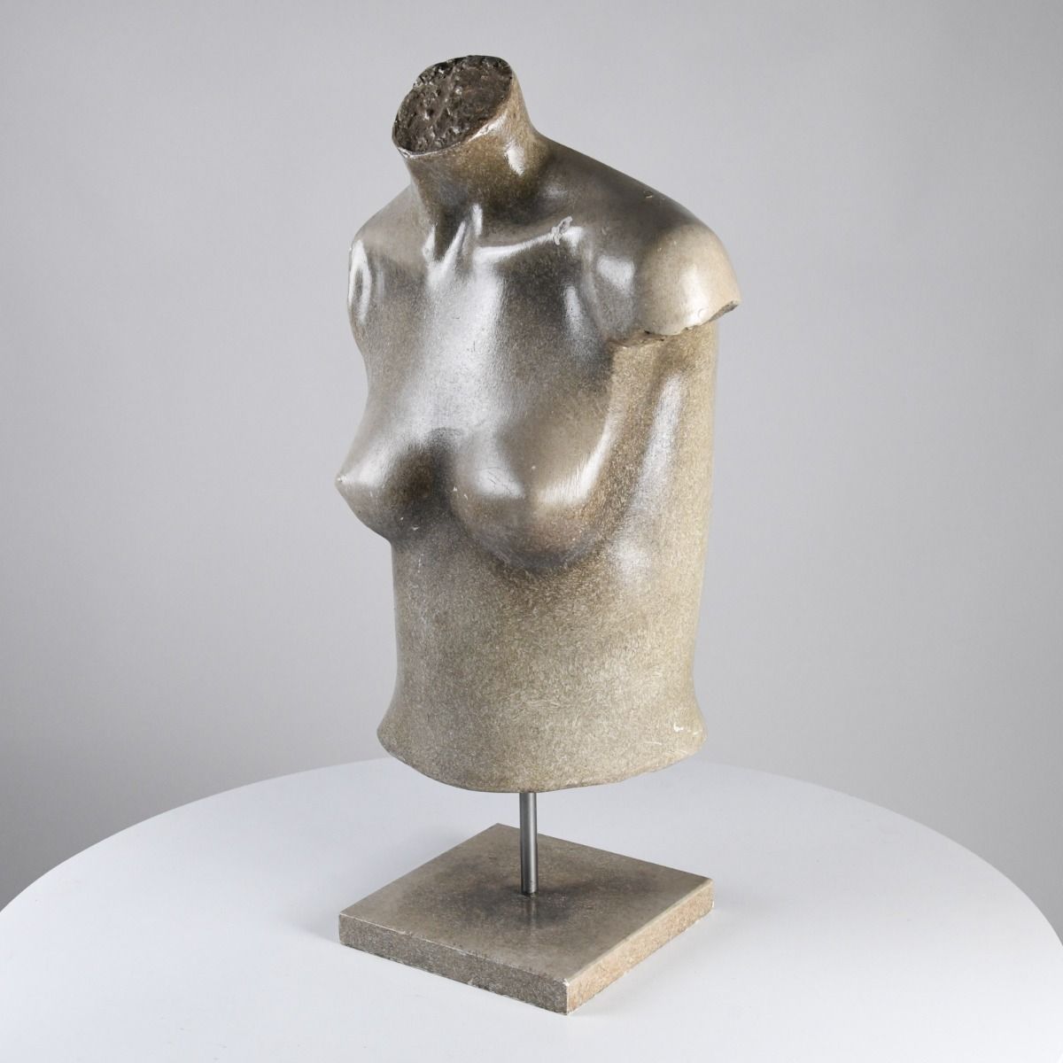 Vintage Stone-Effect Female Mannequin Bust