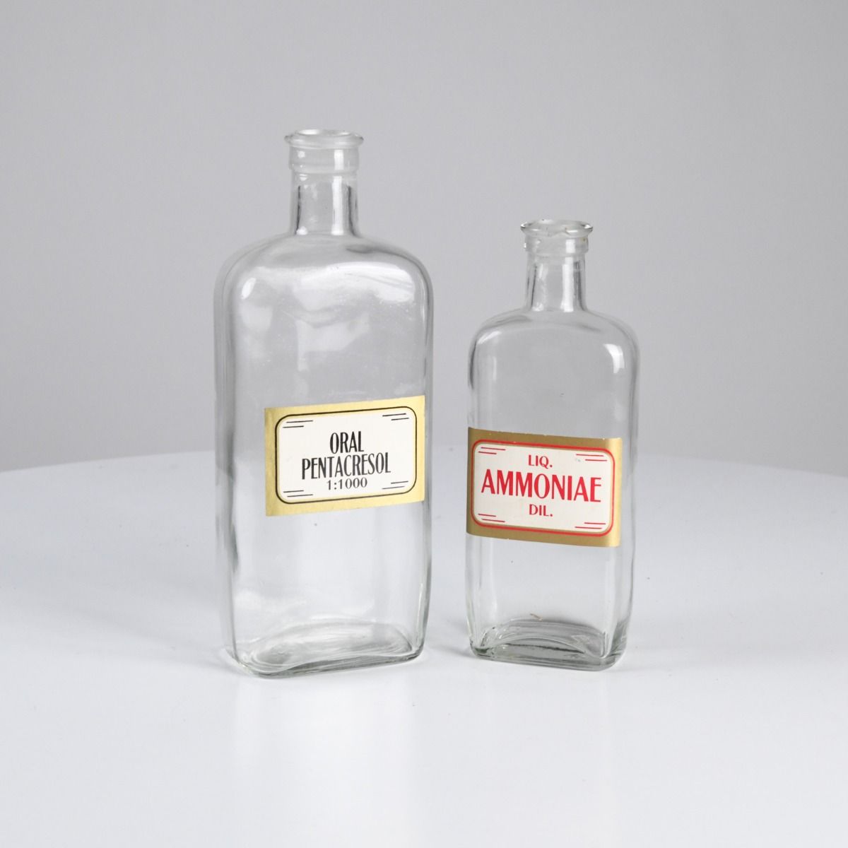 Vintage Mid Century Glass Chemist Bottles