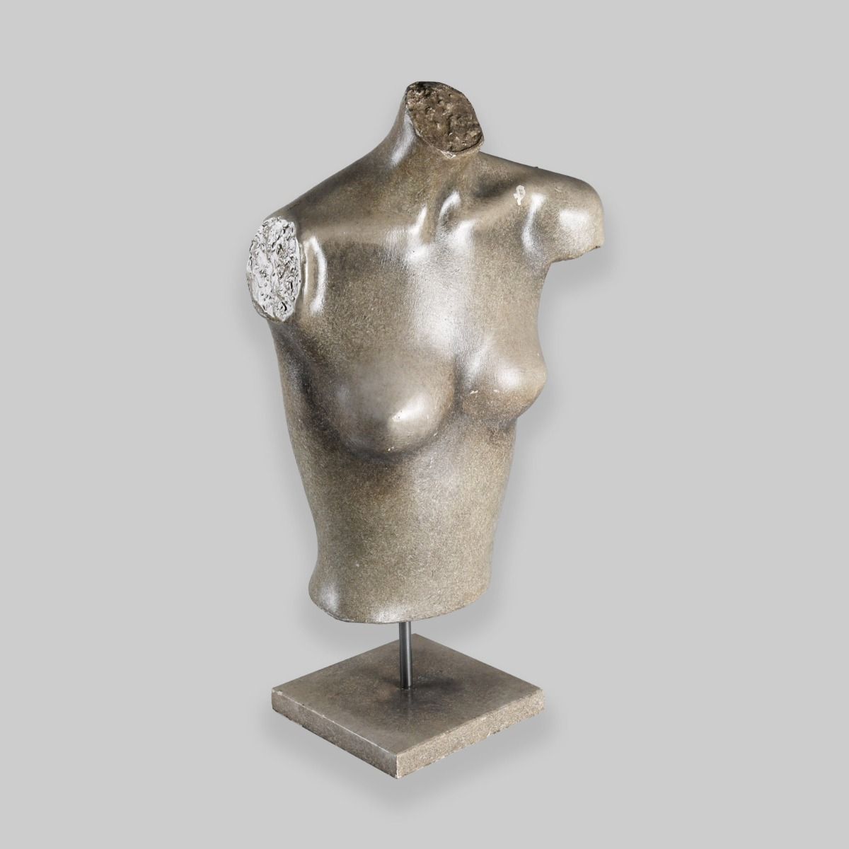 Vintage Stone-Effect Female Mannequin Bust