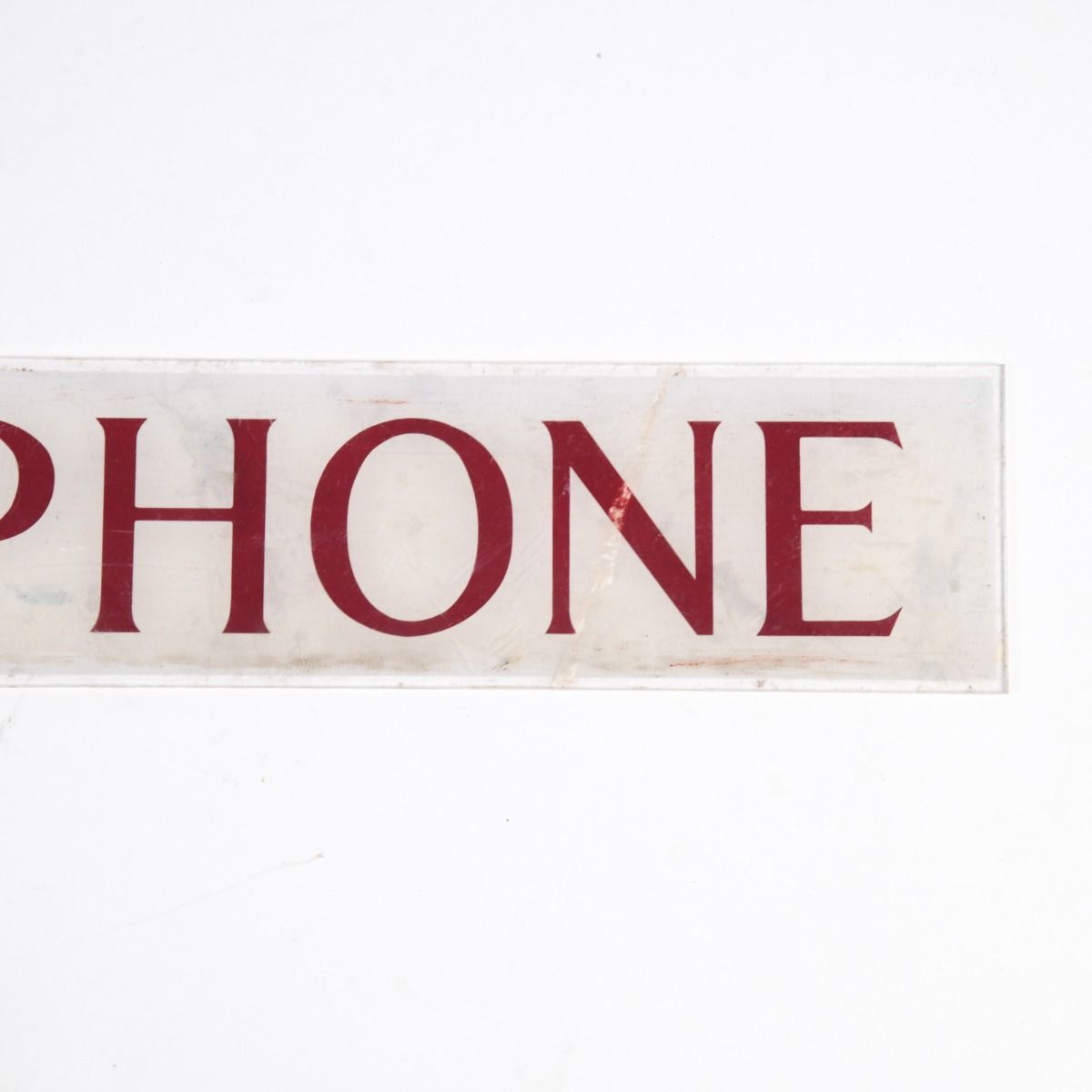 Vintage 1980s Telephone Box Plastic Sign