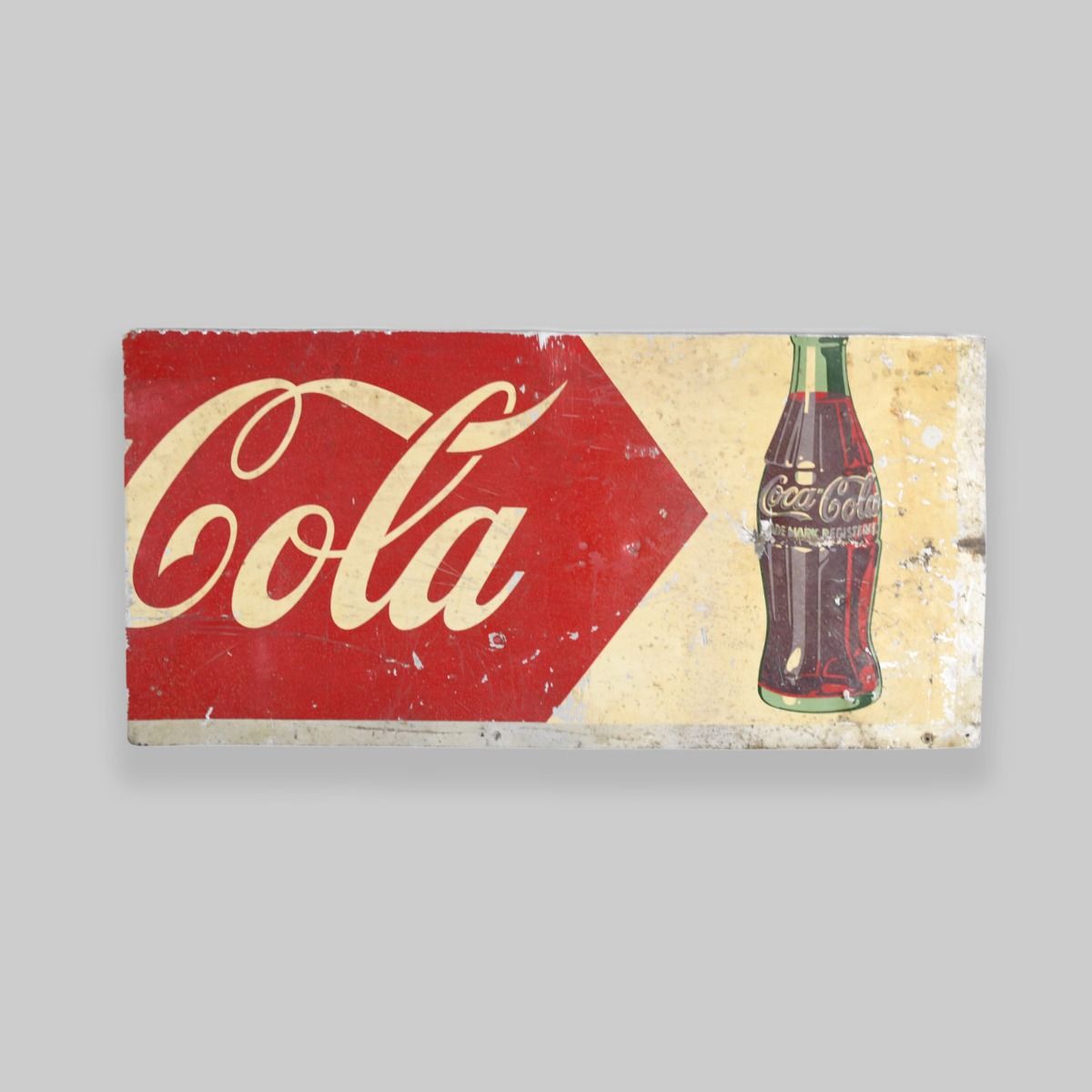 Vintage 1950s Metal Coca Cola Sign