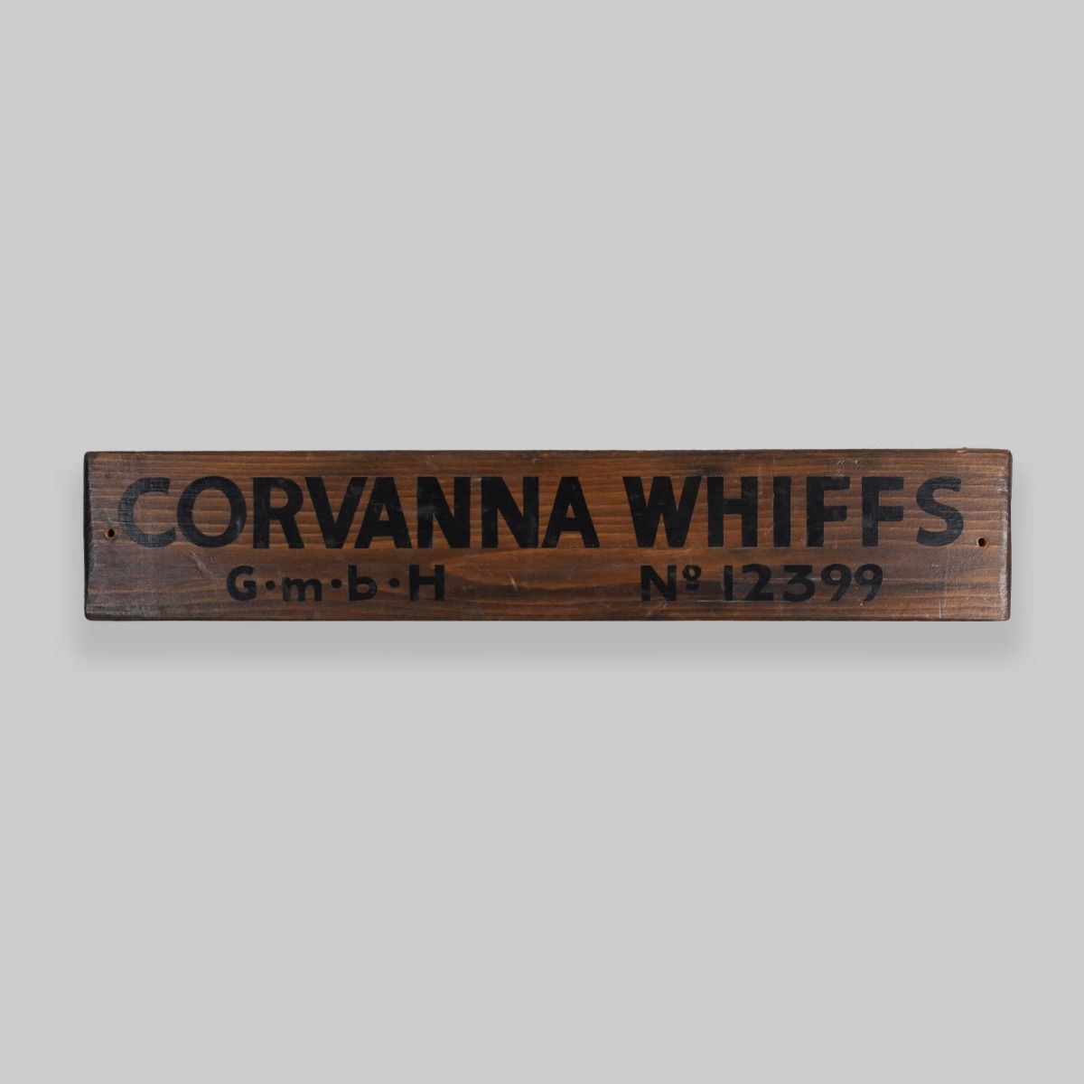 Vintage Mid Century Corvanna Whiffs Cigars Wooden Sign