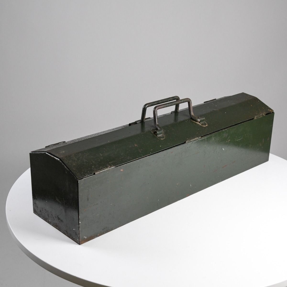 Vintage BDS Green Metal Toolbox With Inside Tray