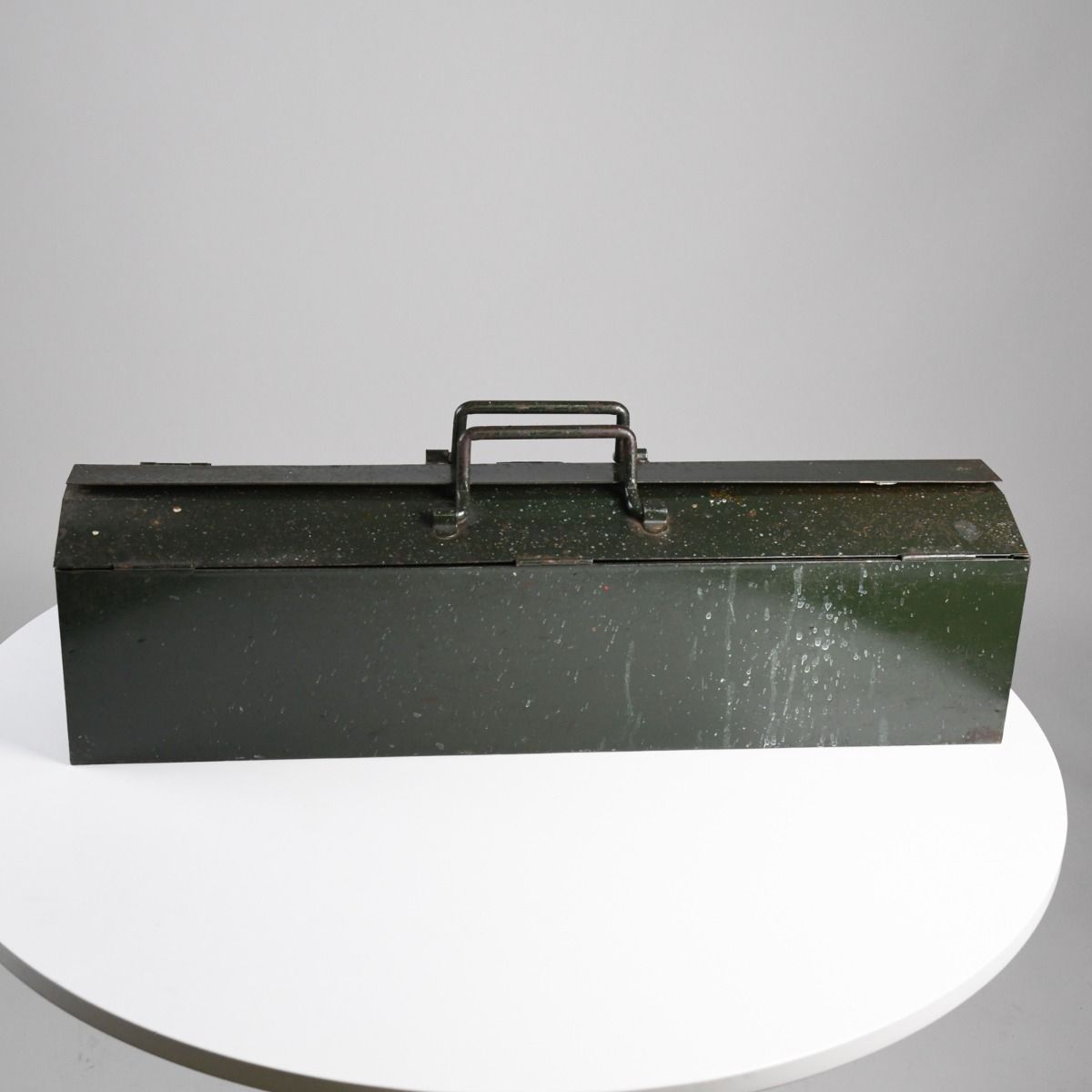 Vintage BDS Green Metal Toolbox With Inside Tray