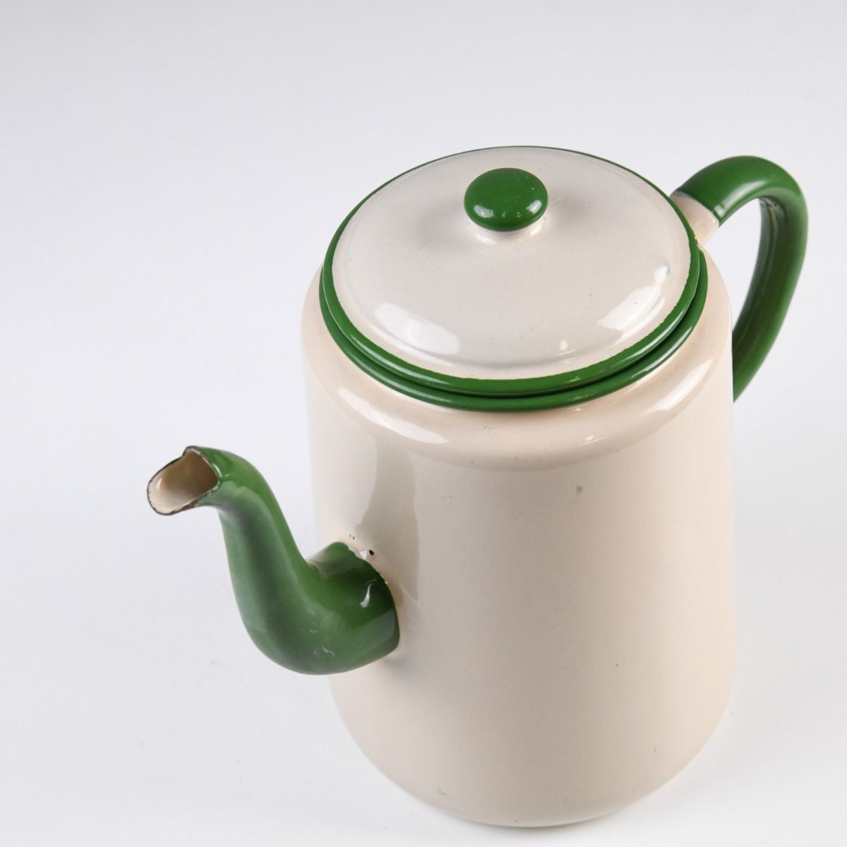 Vintage Tall Enamel Coffee Pot