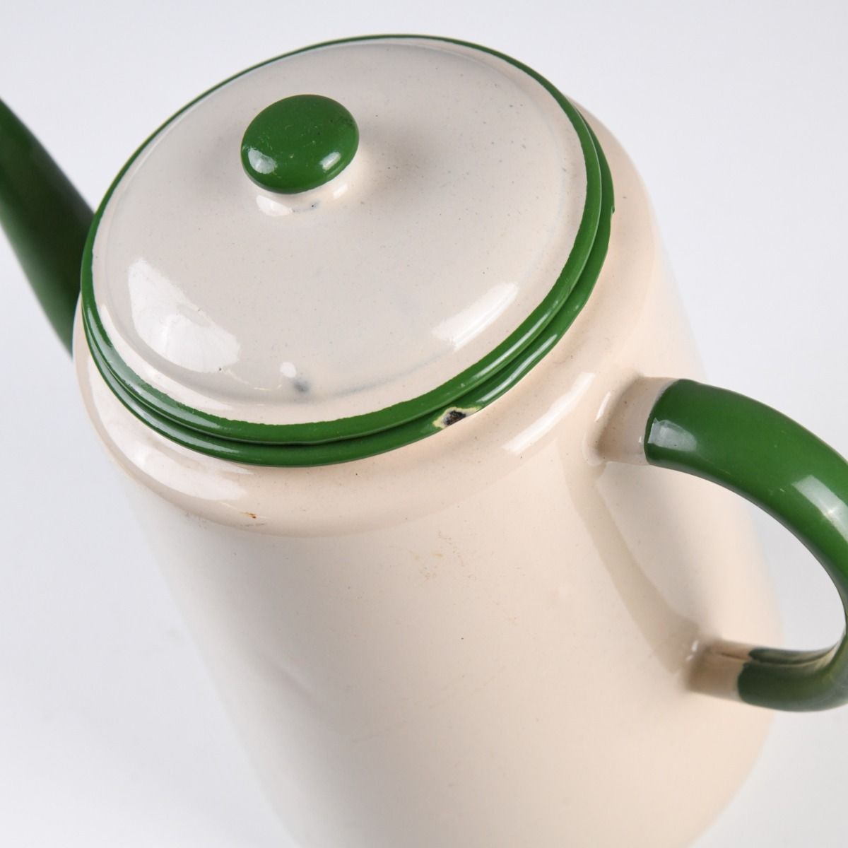 Vintage Tall Enamel Coffee Pot