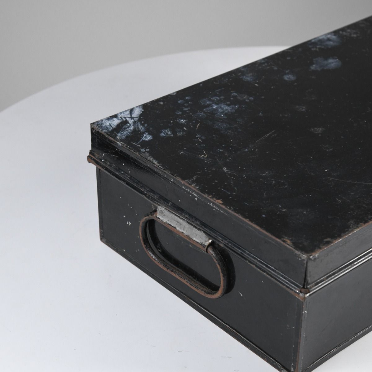 Vintage Black Metal Deed / Cash Box