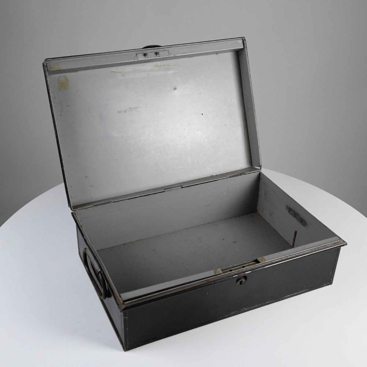 Vintage Black Metal Deed / Cash Box