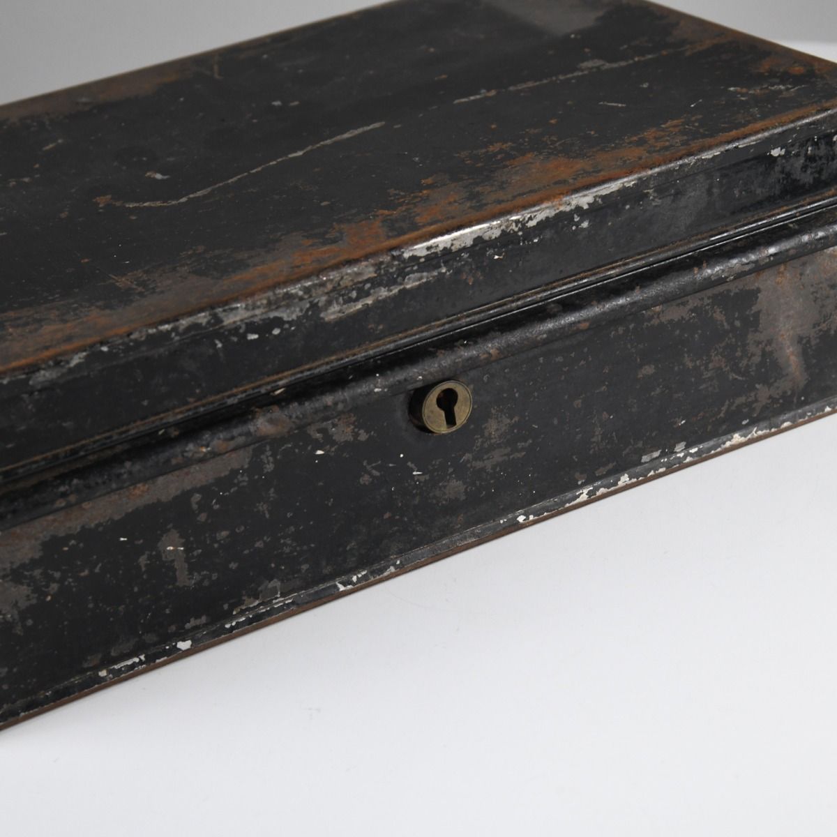 Vintage Black Metal Deed / Cash Box