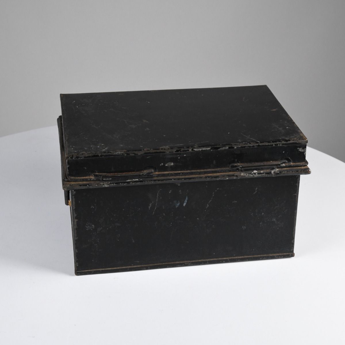 Vintage Black Metal Deed / Cash Box