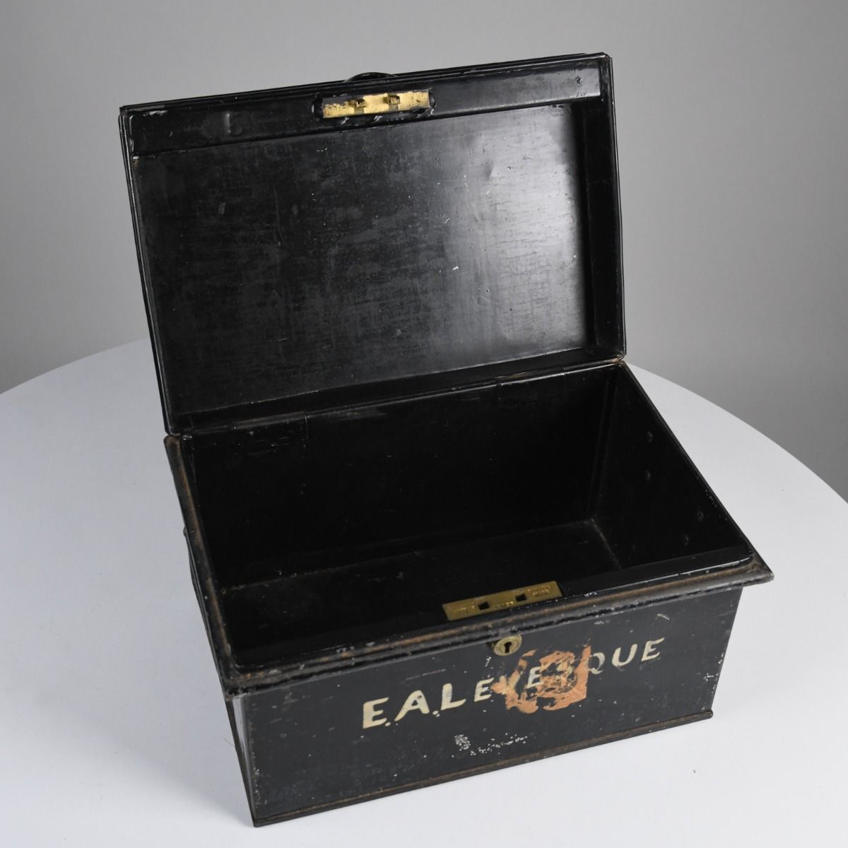 Vintage Black Metal Deed / Cash Box