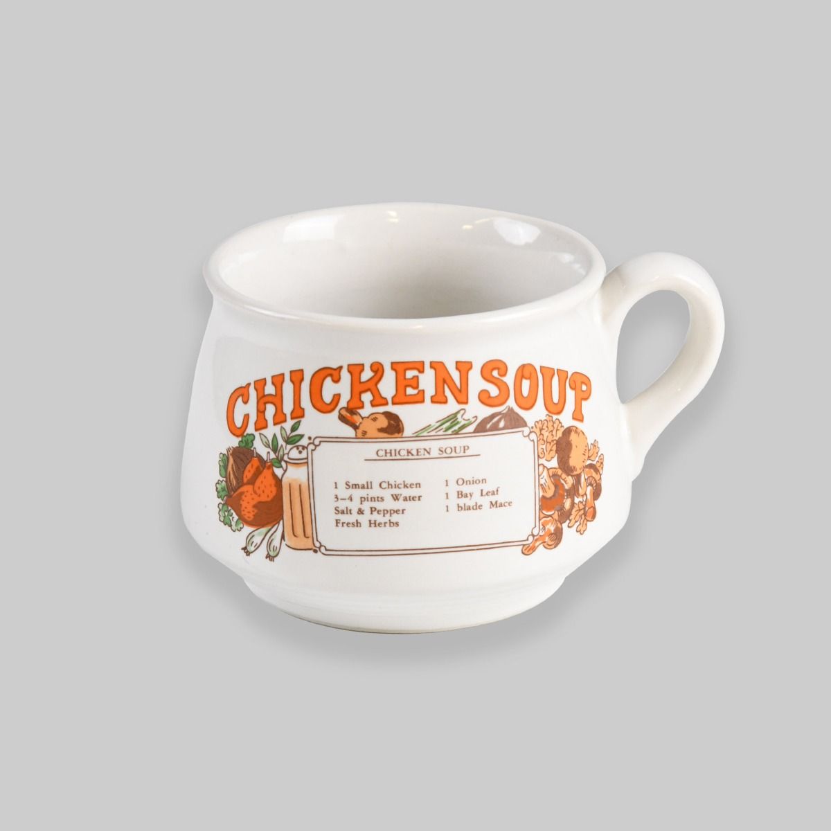 Vintage Chicken Soup Mug Bowl