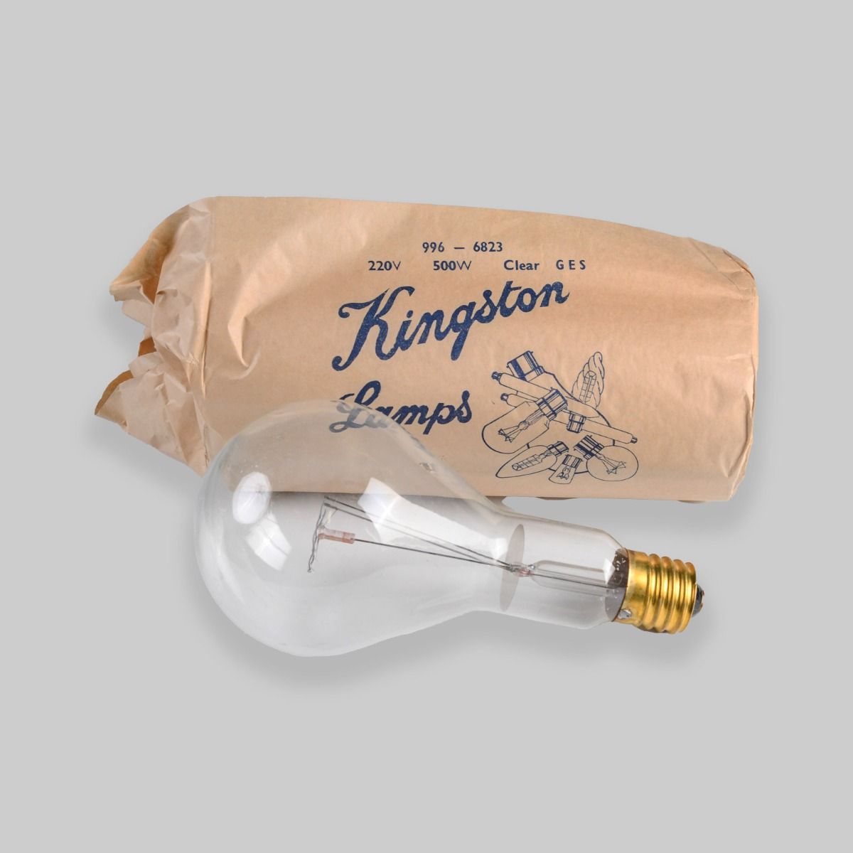 Vintage Kingston Lamps Incandescent 500W Light Bulb