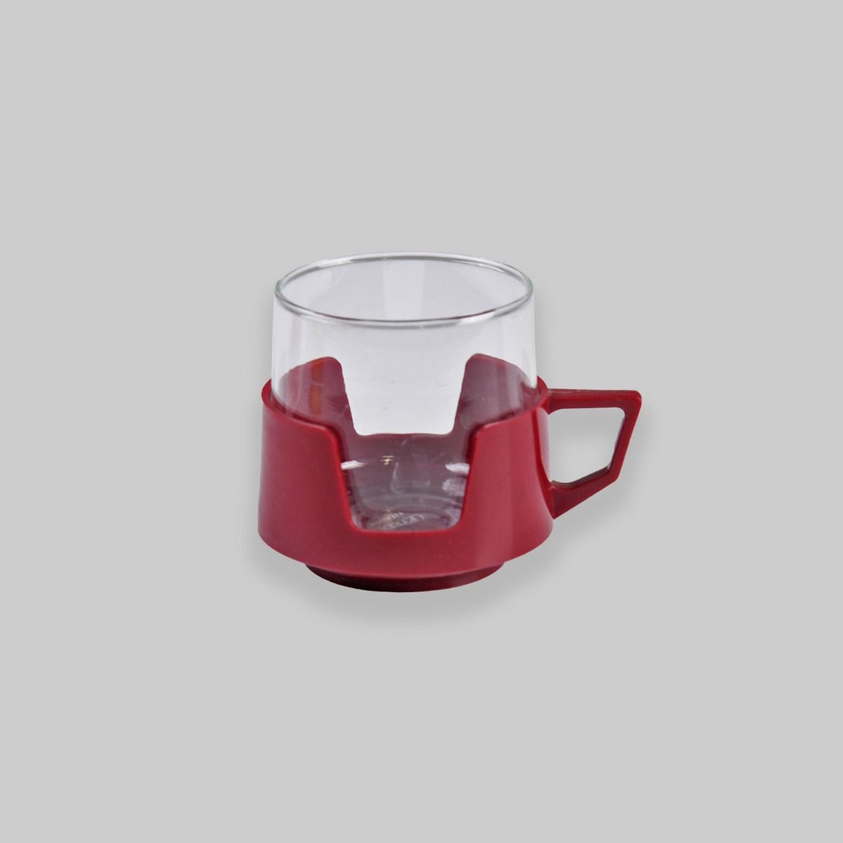 Vintage JAJ Pyrex Drink-Up Glass Mug With Plastic Casing