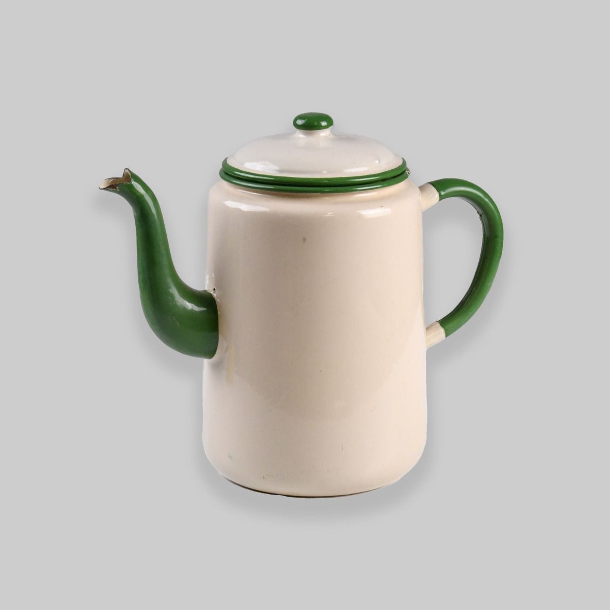 Vintage Tall Enamel Coffee Pot