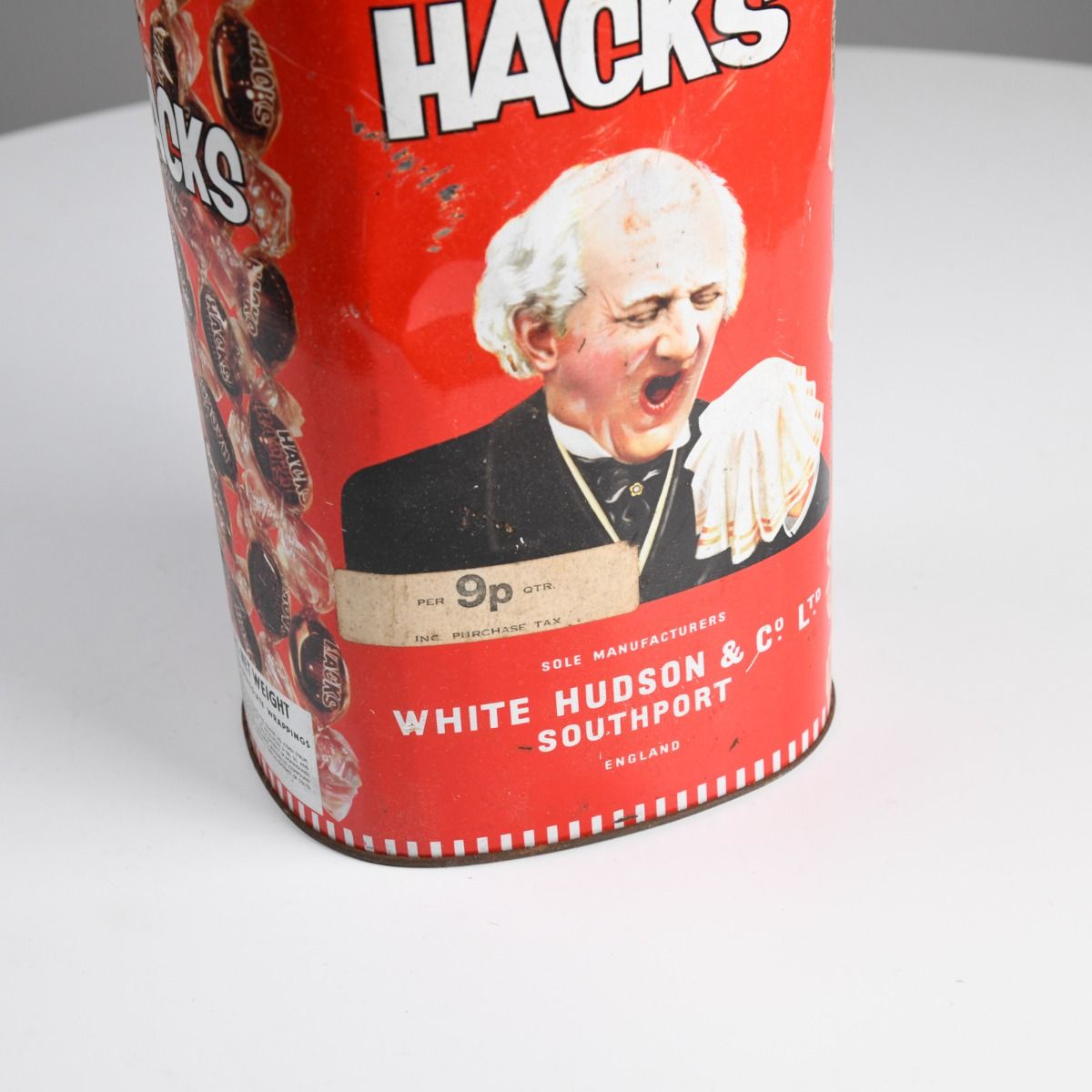 Vintage 1960s Hacks Cough Drops Tin