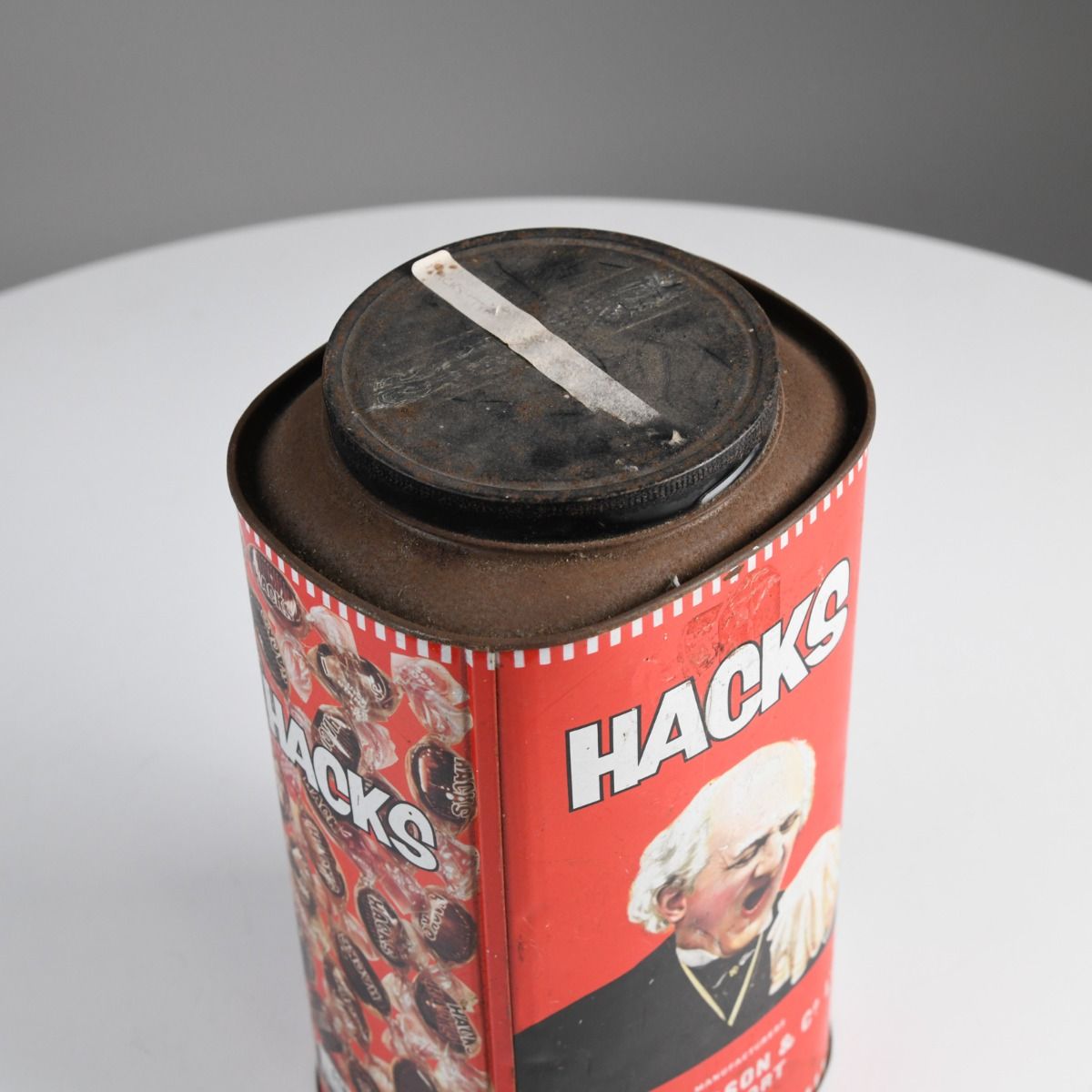 Vintage 1960s Hacks Cough Drops Tin