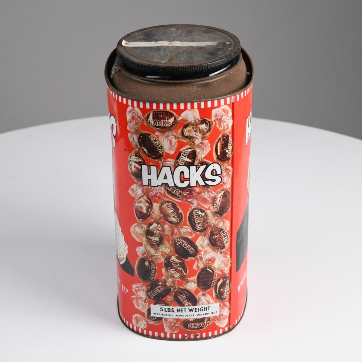 Vintage 1960s Hacks Cough Drops Tin