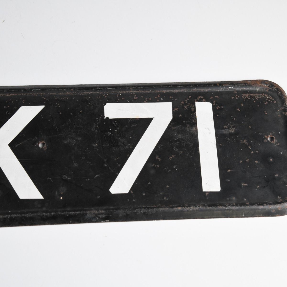 Vintage Mid Century Number Plate