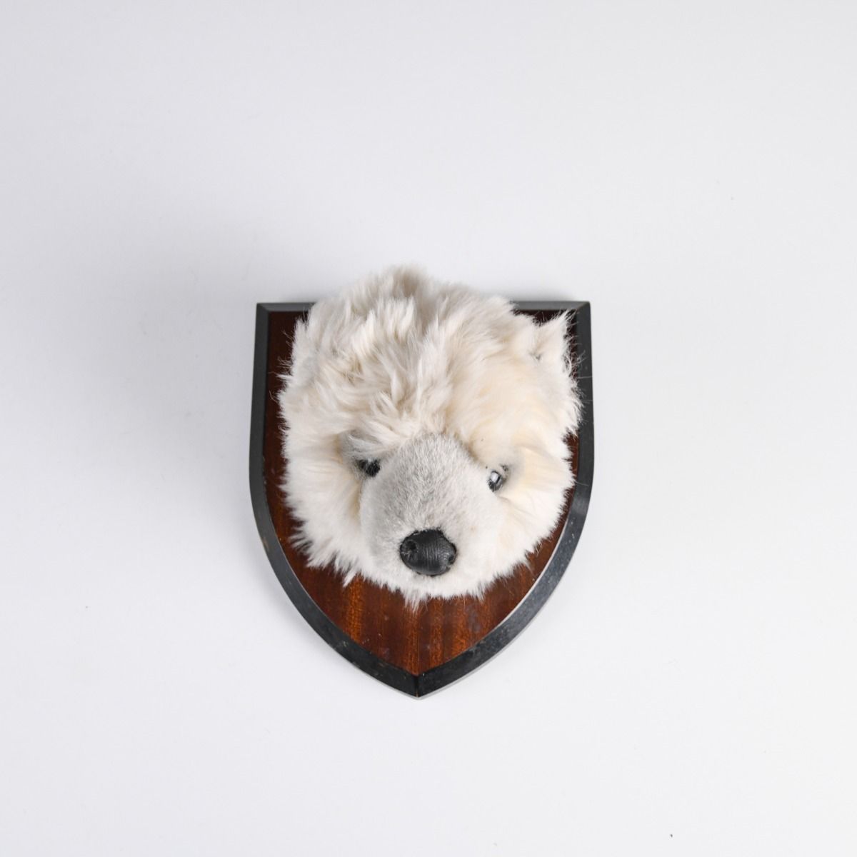 Mounted Plush Polar Bear Head