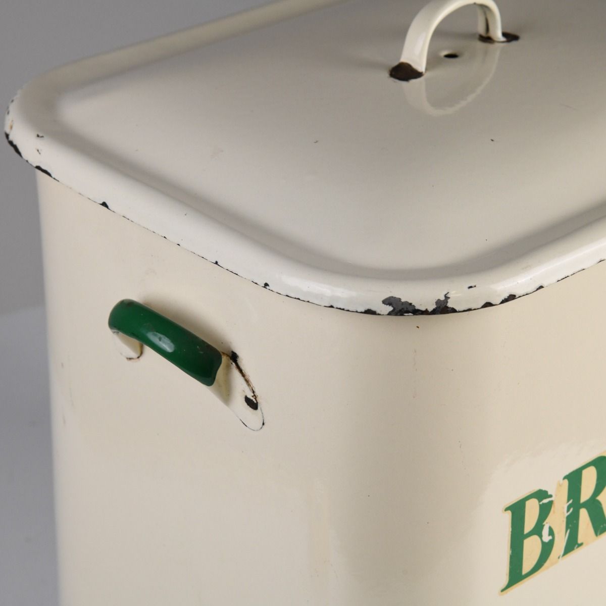 Vintage Mid Century Enamel Bread Bin