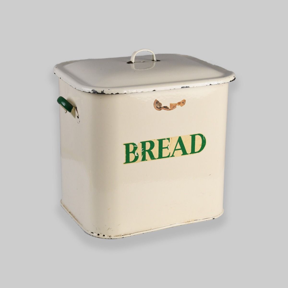 Vintage Mid Century Enamel Bread Bin