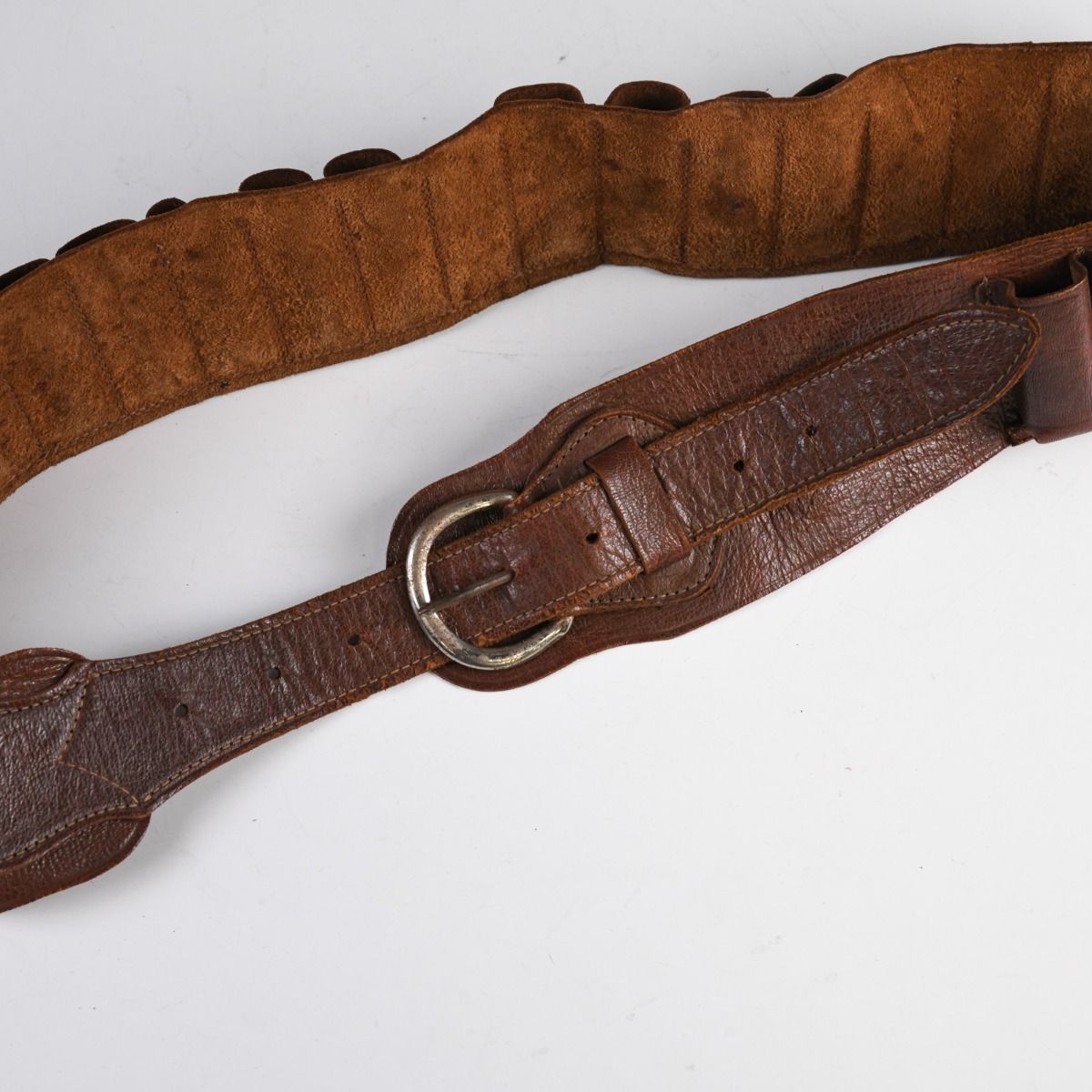 Vintage Leather Cartridge Hunting Belt