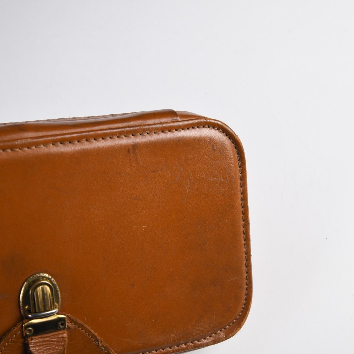 Vintage Leather Vanity Travel Case