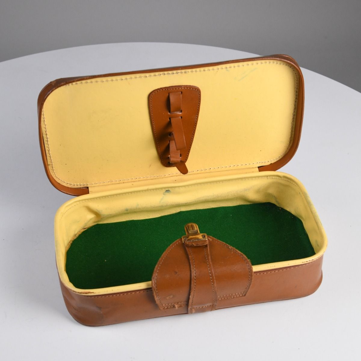 Vintage Leather Vanity Travel Case