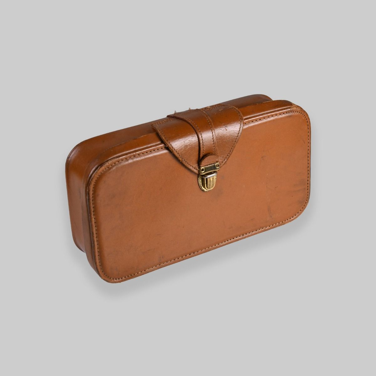 Vintage Leather Vanity Travel Case