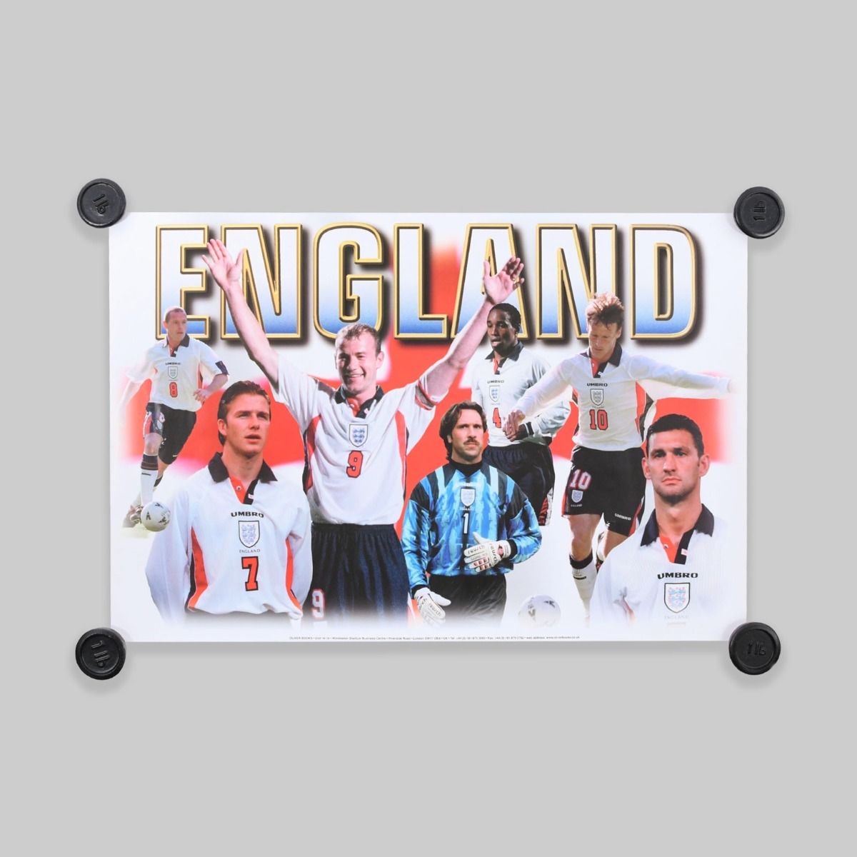 England 90s Poster A1