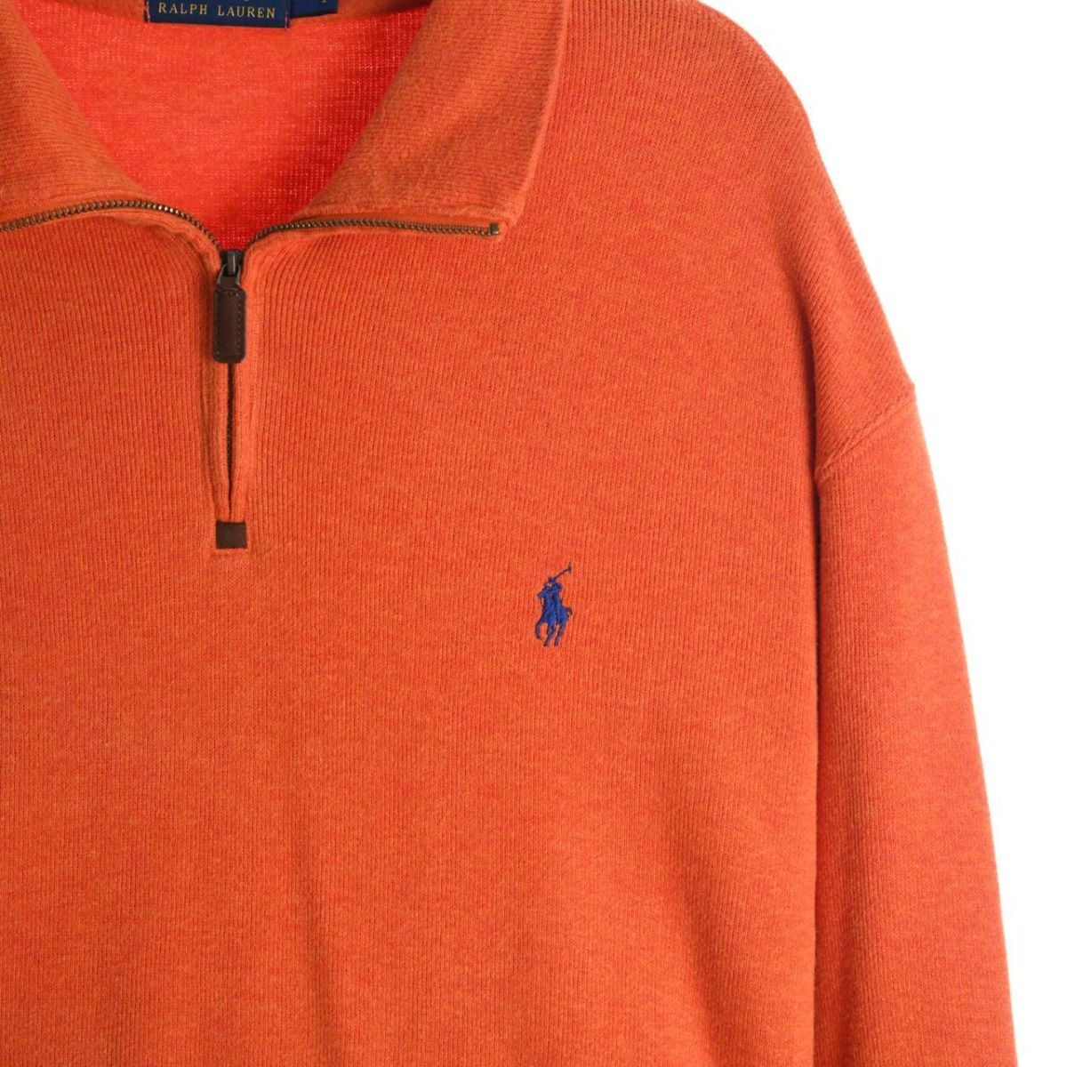 Ralph Lauren Quarter-Zip Orange Sweatshirt