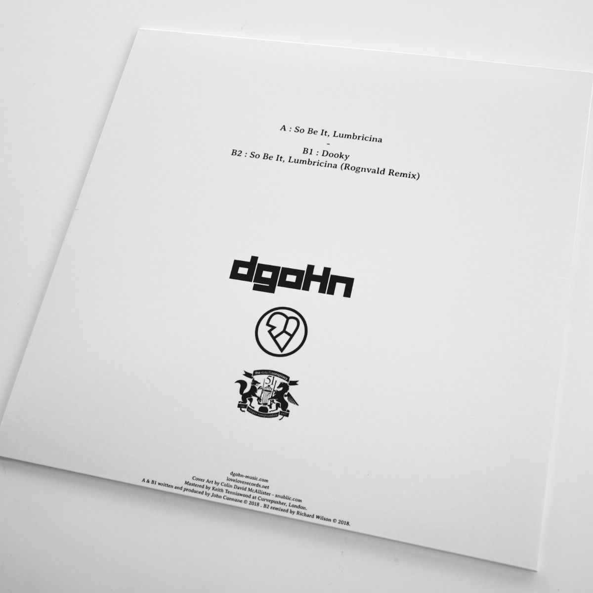 dgoHn – So Be It Lumbricina 12" (Red Vinyl)