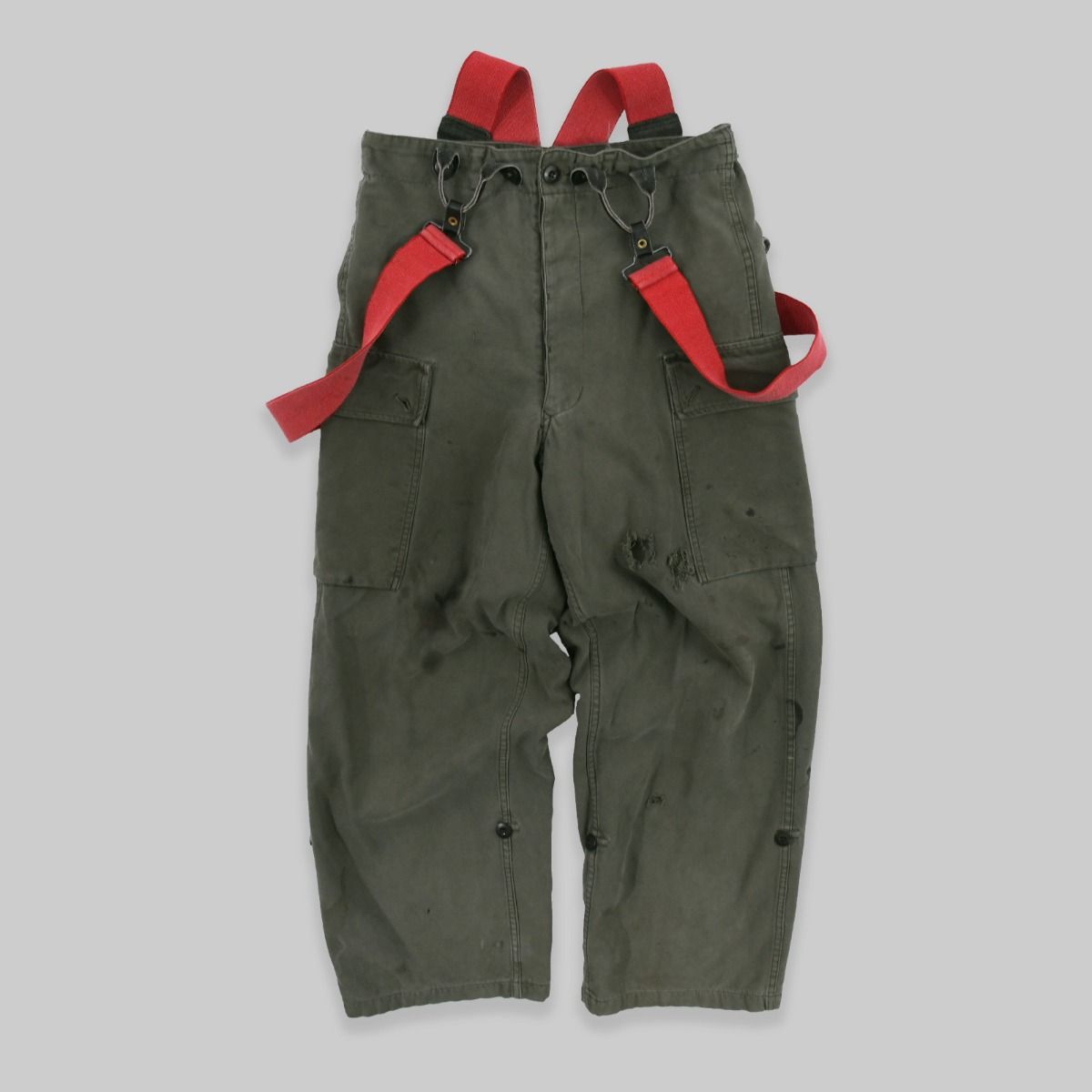 Dutch Military 1988 Cargo Trousers w/ Adjustable Suspenders