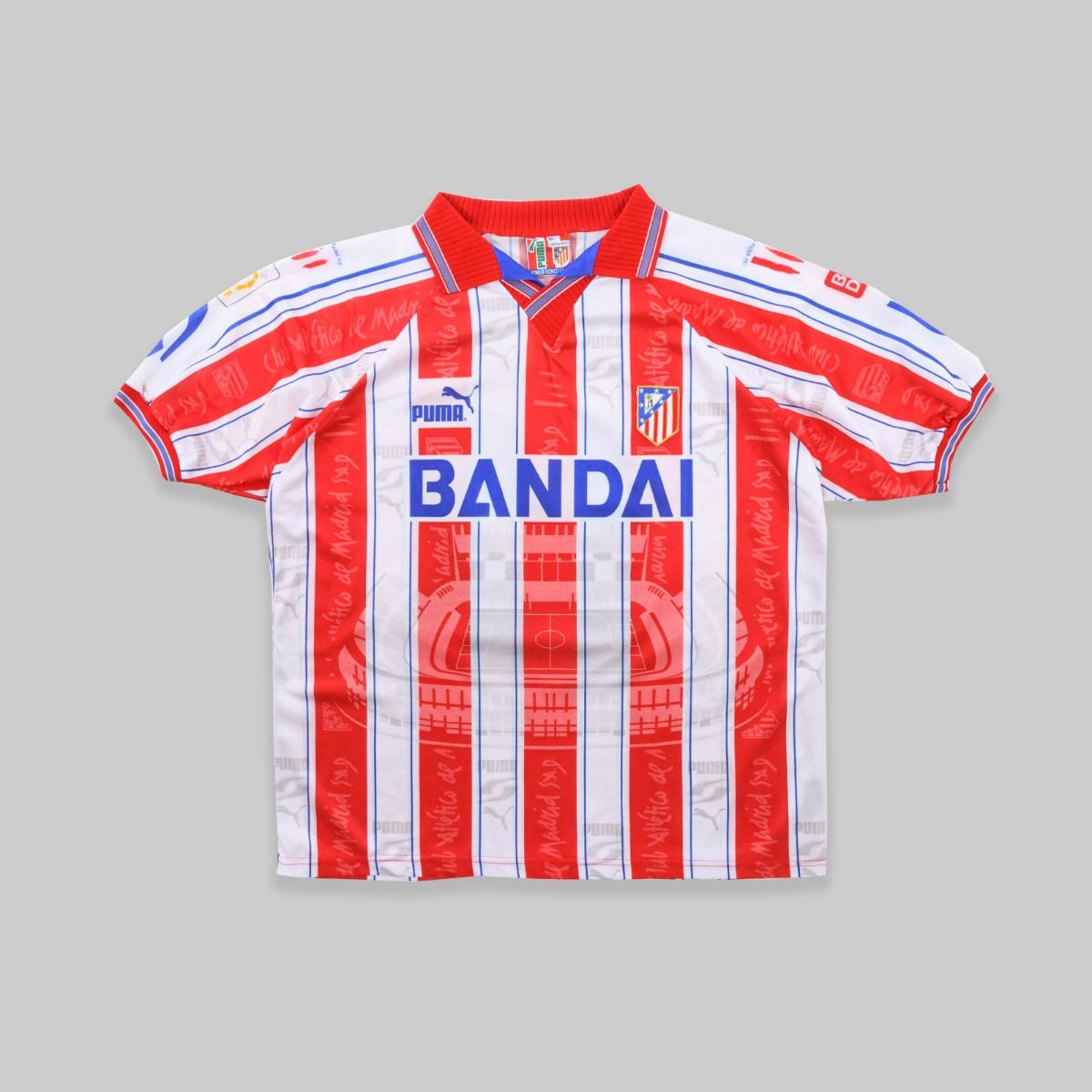 Atletico Madrid 1996-97 Futre #12 Home Shirt