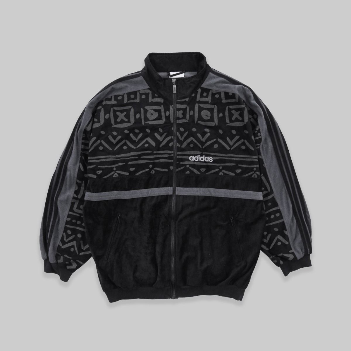 Adidas Early 1990s Crushed Velvet Track Jacket