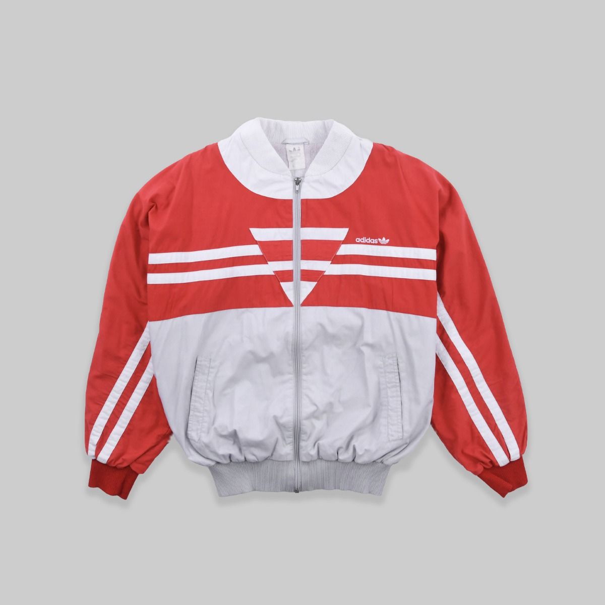 Red White Adidas 1980s Jacket