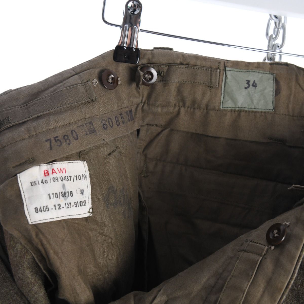 1960s West German BAWI Wool Military Trousers