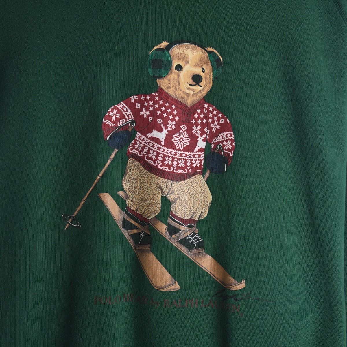 Ralph Lauren 1990s Polo Bear Green Sweatshirt