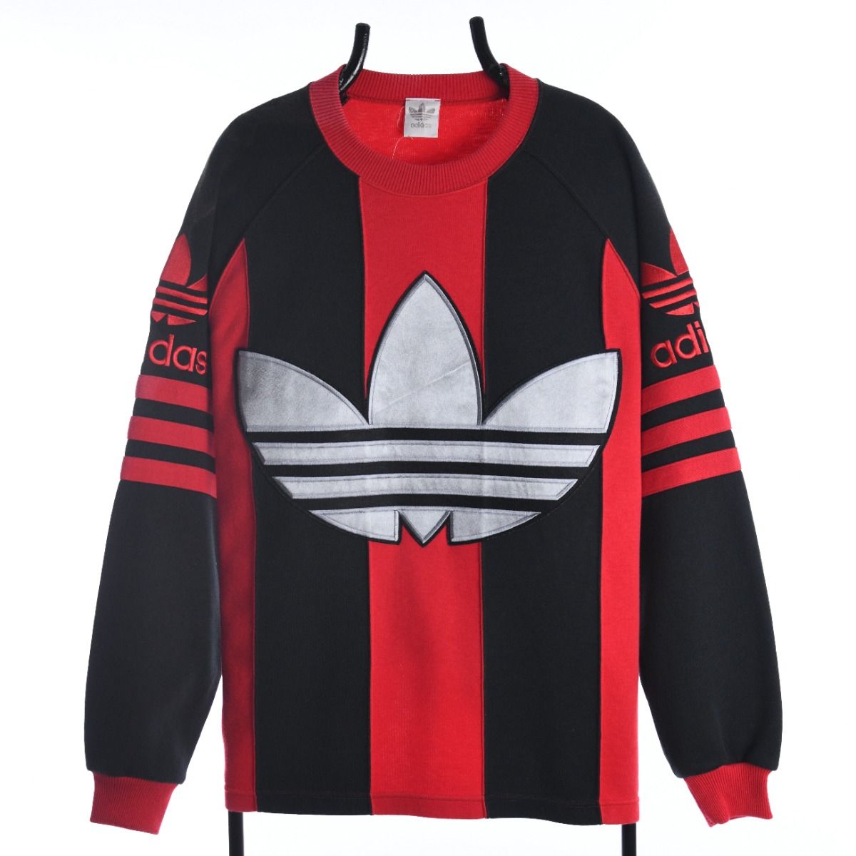 Adidas 1990s Red Black Sweatshirt