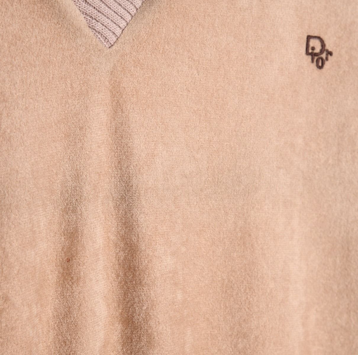 Christian Dior 1960s Velour V-Neck Sweatshirt