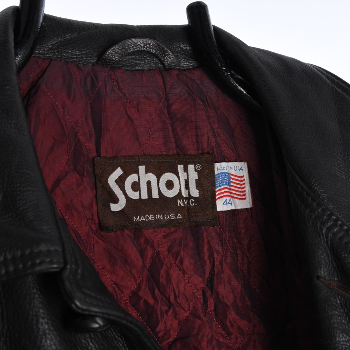 Schott Sportswear 1990s Heavy Leather Jacket