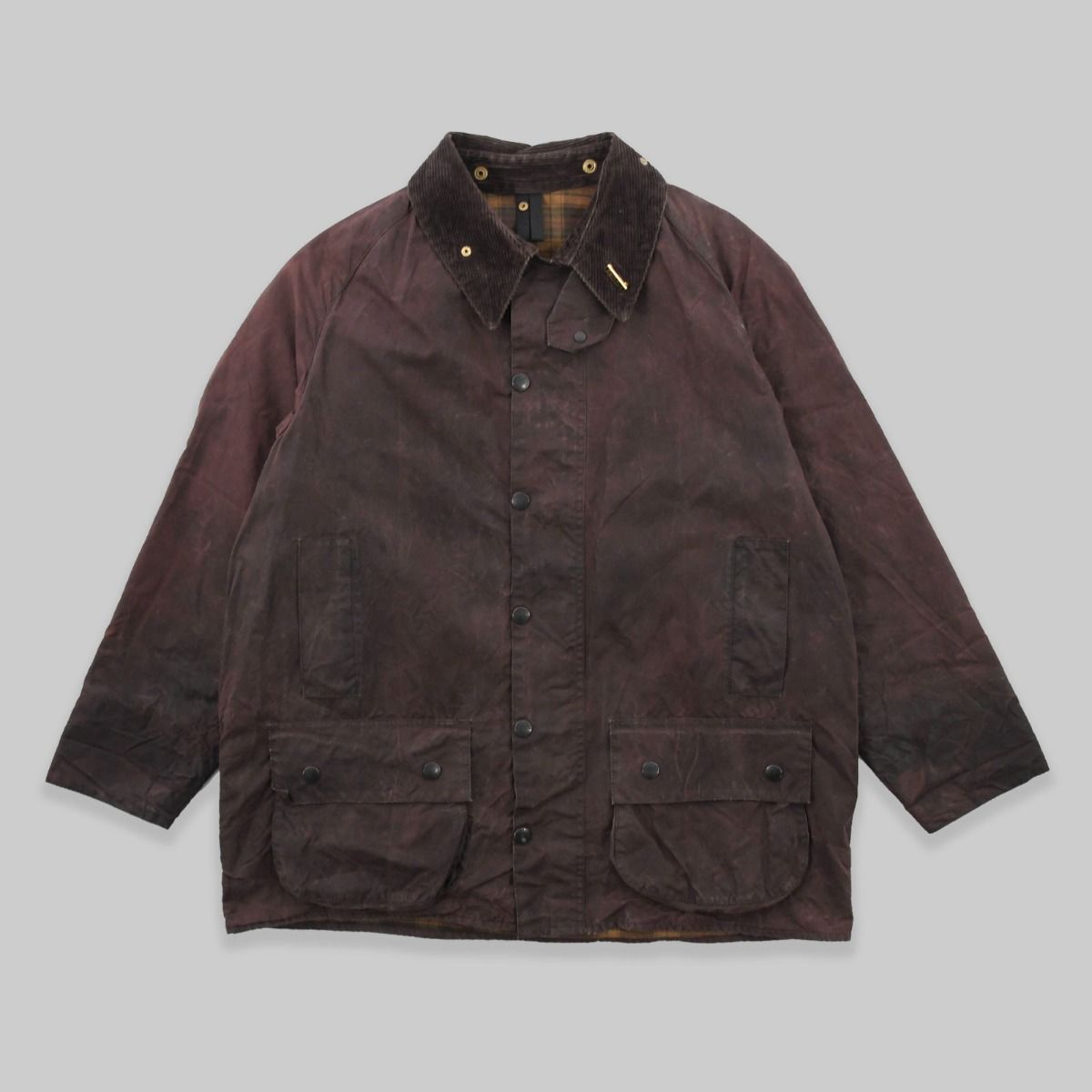 Barbour 1990s Beaufort Wax Cotton Brown Jacket