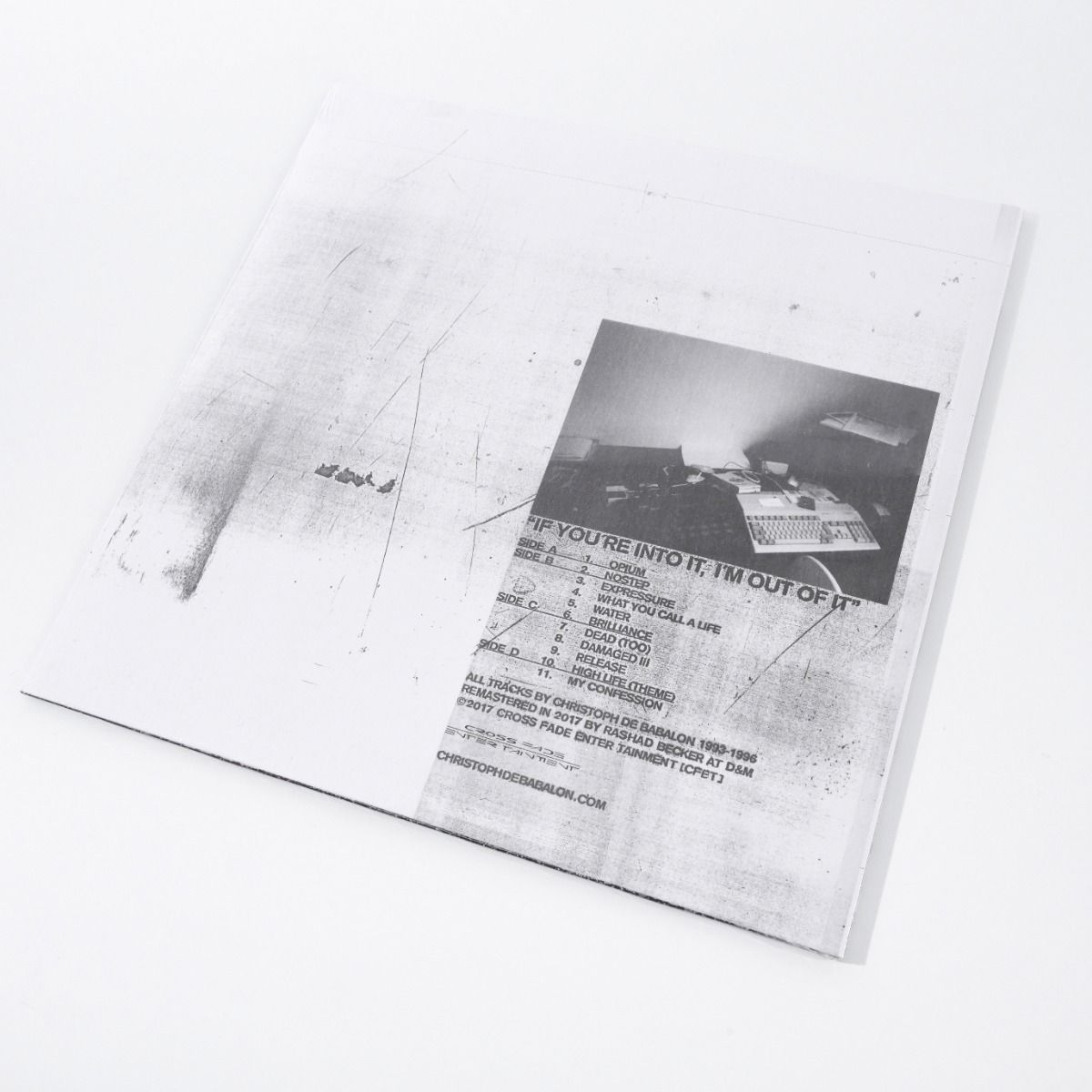 Christoph De Babalon - If You're Into It I'm Out Of It 2x12" LP (Clear Vinyl)