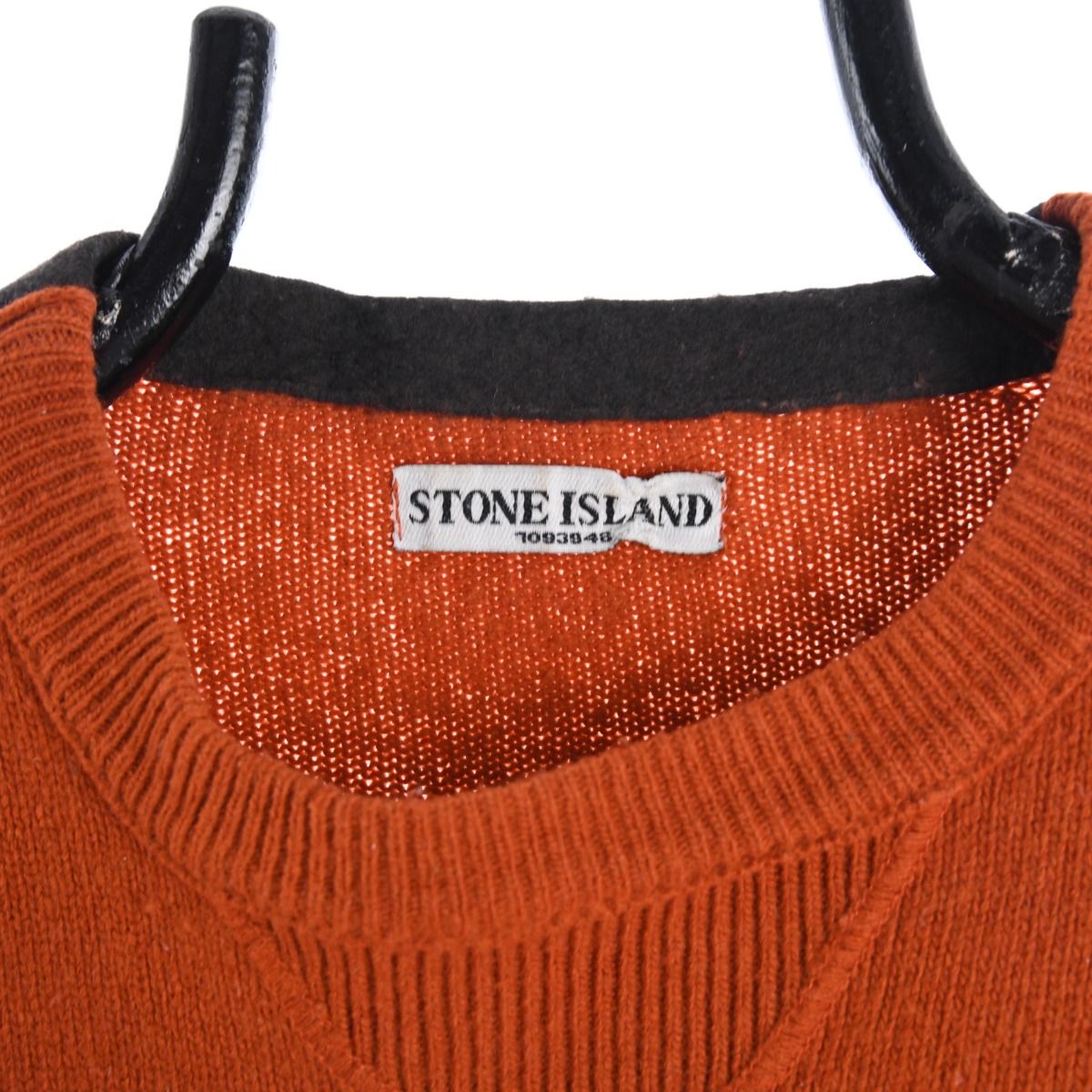 Stone Island 2000s Orange Knitted Jumper